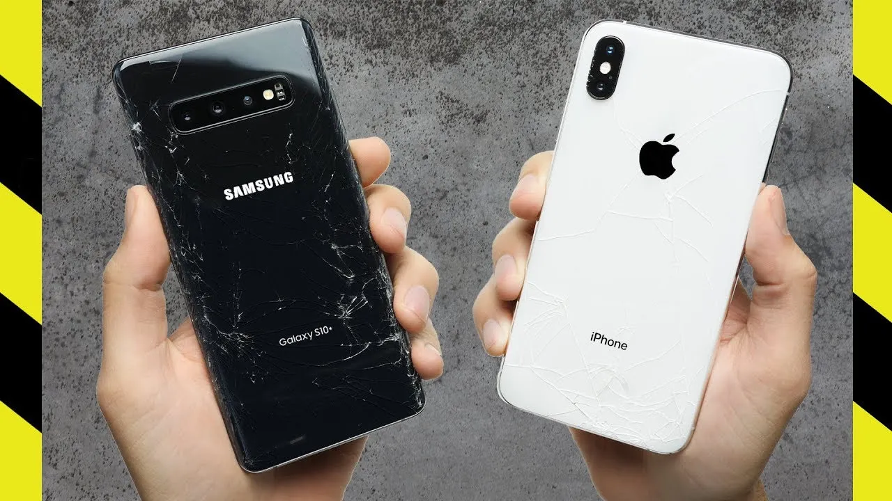 iPhone XS Max VS. Galaxy S10+ Drop Test