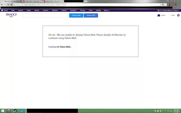 Yahoo Mail ad-blocker