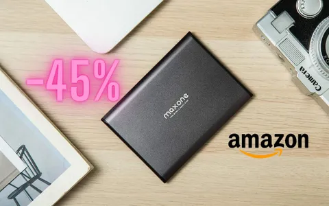 Hard disk esterno da 500GB a 27€ su Amazon: sconto pazzesco