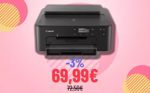 Stampante Canon: SOLO OGGI a meno di 70€ su Amazon!
