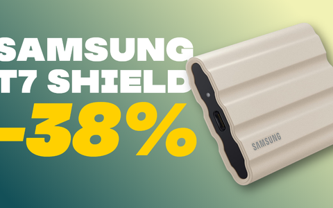 Samsung T7 Shield, l'SSD portatile è al MIGLIOR PREZZO web (-38%)