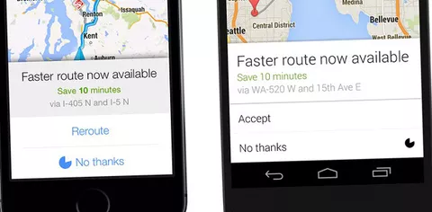 Google Maps suggerisce il percorso più veloce