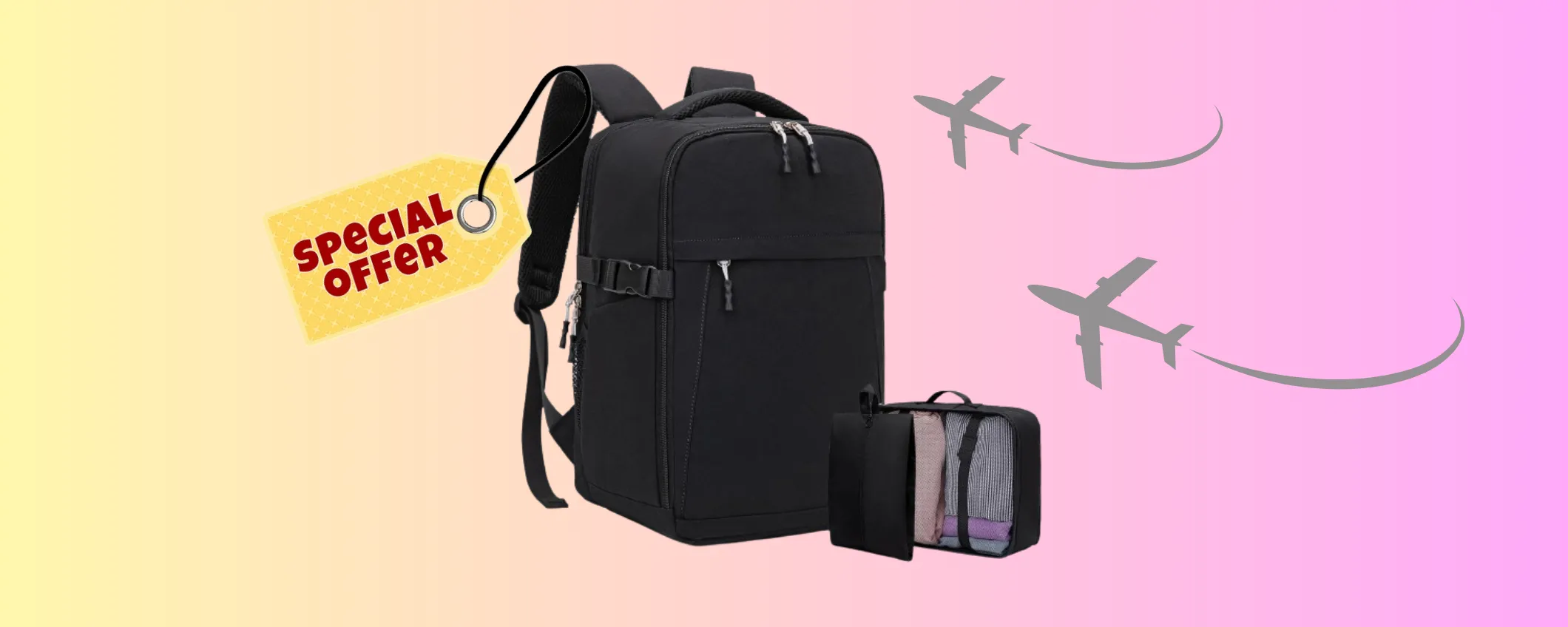 Zaino Bagaglio a mano con 13 tasche: applica il coupon e lo paghi la metà (23€)