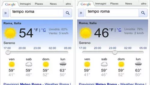 Google aggiorna le previsioni meteo su mobile