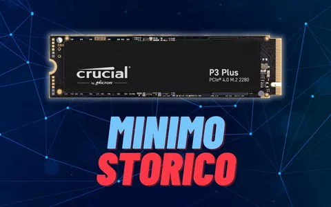 Crucial P3 Plus SSD da 4TB al MINIMO STORICO: risparmia €340