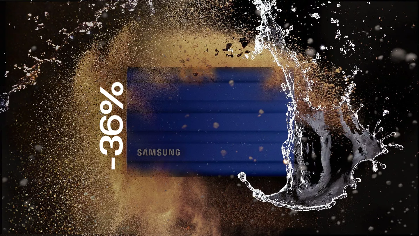 Samsung Memorie T7 Shield: il super SSD portatile è SCONTATO di oltre 110€