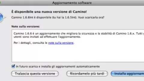 Camino 1.6.6: più sicurezza per il veloce browser scritto in Cocoa