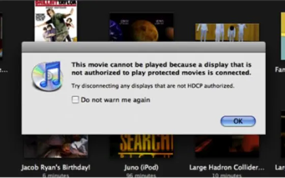 HDCP nei MacBook. Un grosso passo contro la pirateria, un limite per gli acquirenti