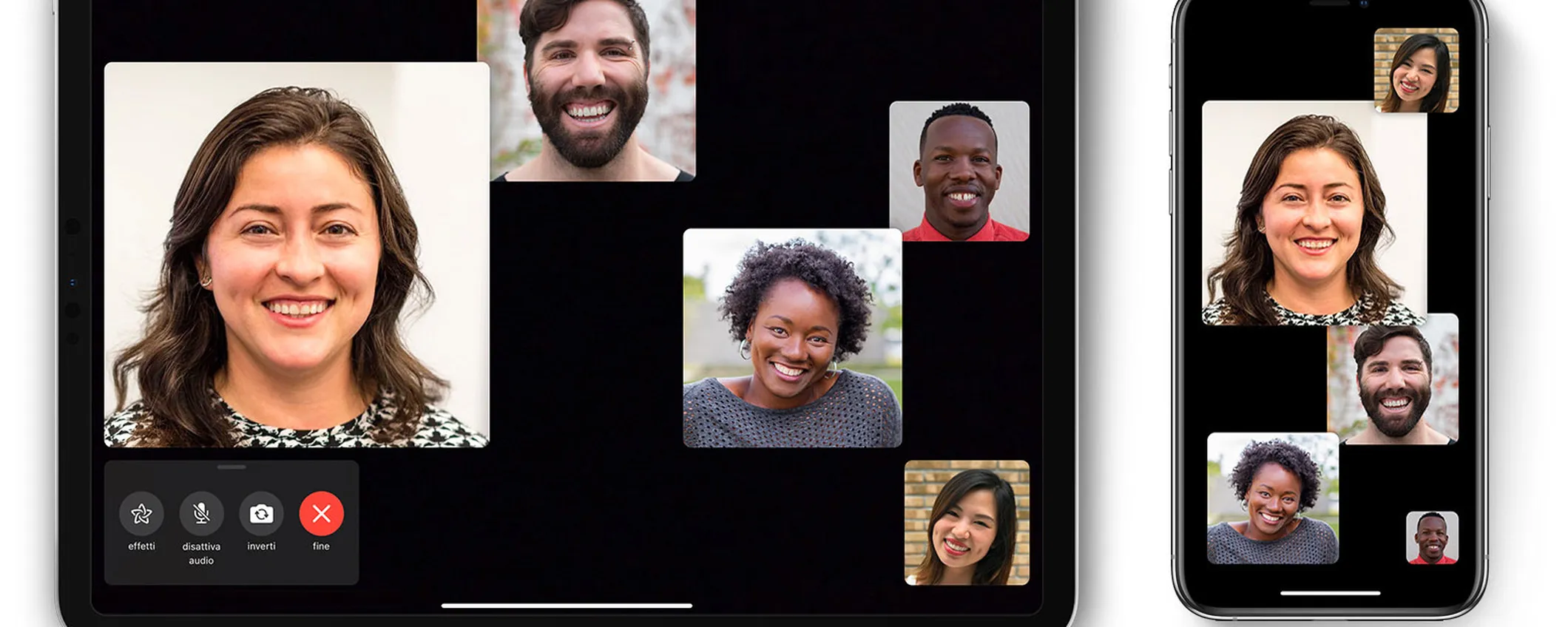 Effettuare videochiamate FaceTime di gruppo