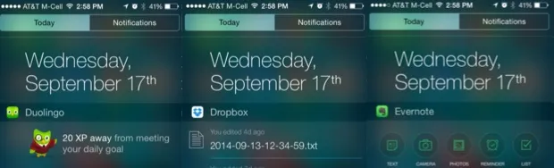 iOS 8, ecco le app con l'integrazione con Centro Notifiche
