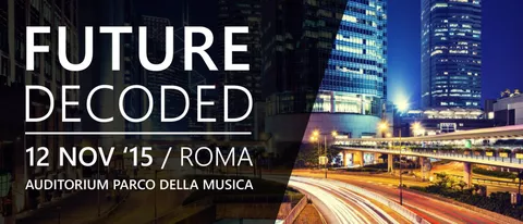 Microsoft Future Decoded: Roma, 12 novembre