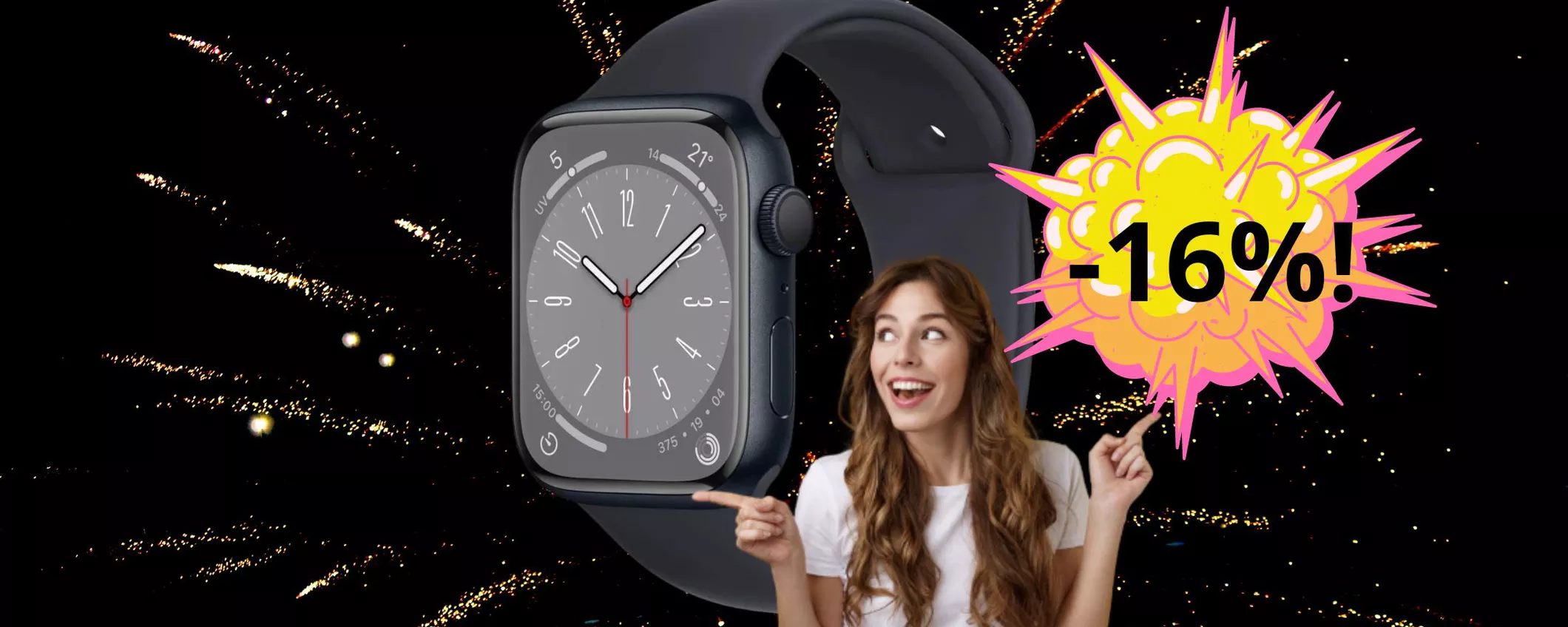 Lo spaziale Apple Watch 8 finalmente SCONTATO: chiama anche i soccorsi al posto tuo!