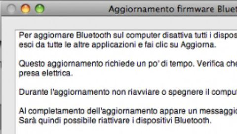 Disponibile aggiornamento firmware Bluetooth 2.0