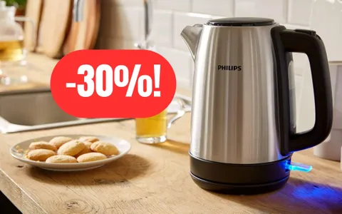Bollitore elettrico Philips da 1,7L in acciaio Inox al 30% di sconto