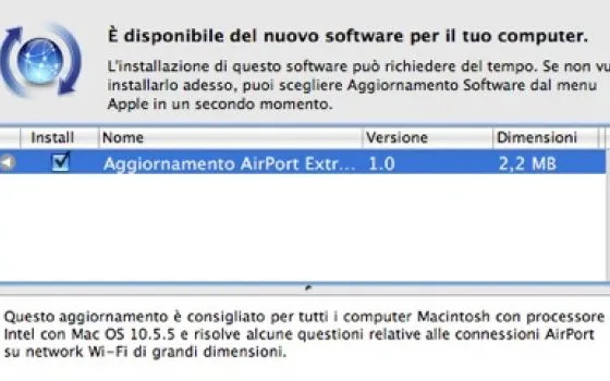 Rilasciato un nuovo aggiornamento per AirPort Extreme