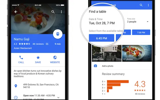 Google Maps: nuova interfaccia, e integrazione con OpenTable e Uber