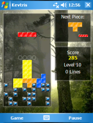 Kevtris, clone di Tetris per Windows Mobile