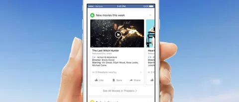 Facebook, arrivano le schede in stile Google Now