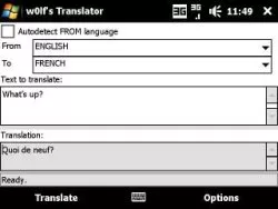 Google Translator su mobile con w0lf's Translator