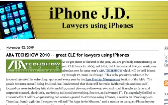 iPhone J.D., un sito dedicato agli avvocati con iPhone