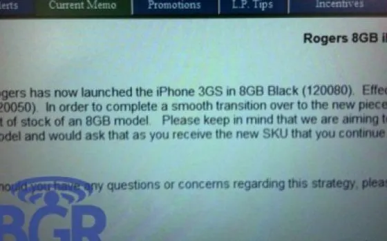 Apple si preparerebbe a lanciare un iPhone 3GS da 8Gb