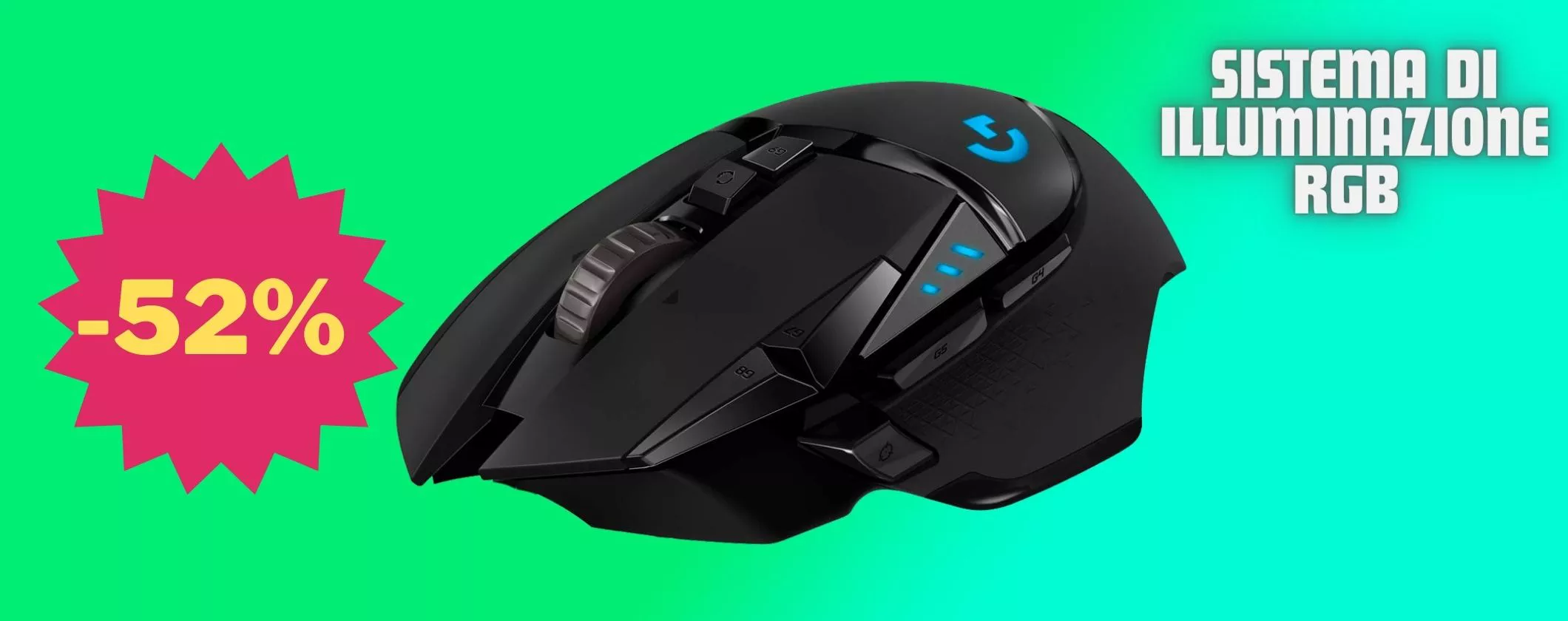 Logitech G502: ecco il miglior mouse in OFFERTA