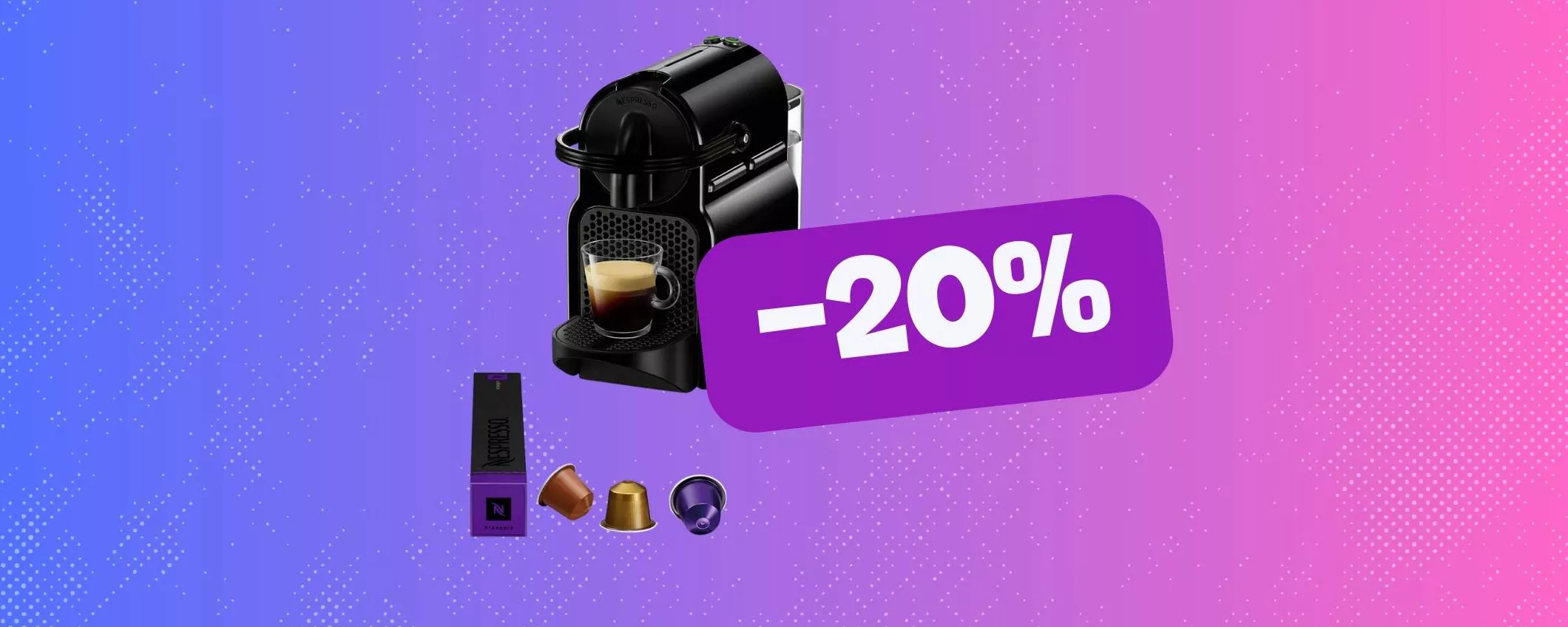 Caffè superbo con la Nespresso Inissia in sconto del 20%