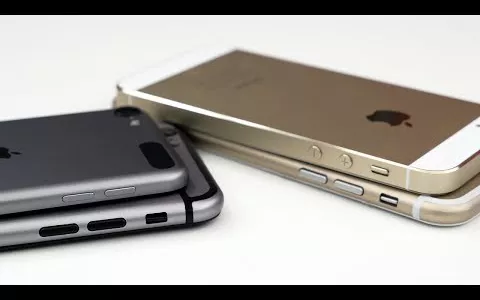 Gold And Space Gray iPhone 6 (Mockup) vs iPhone 5s / iPod touch 5G