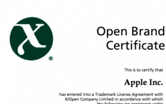 OS X è ora certificato UNIX 03