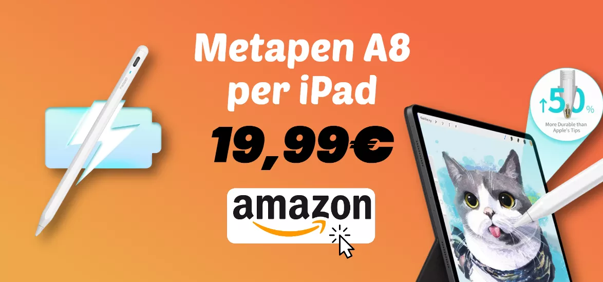 Disegna e annota sullo schermo del tuo iPad con l'economica stilo Metapen  A8 - Webnews