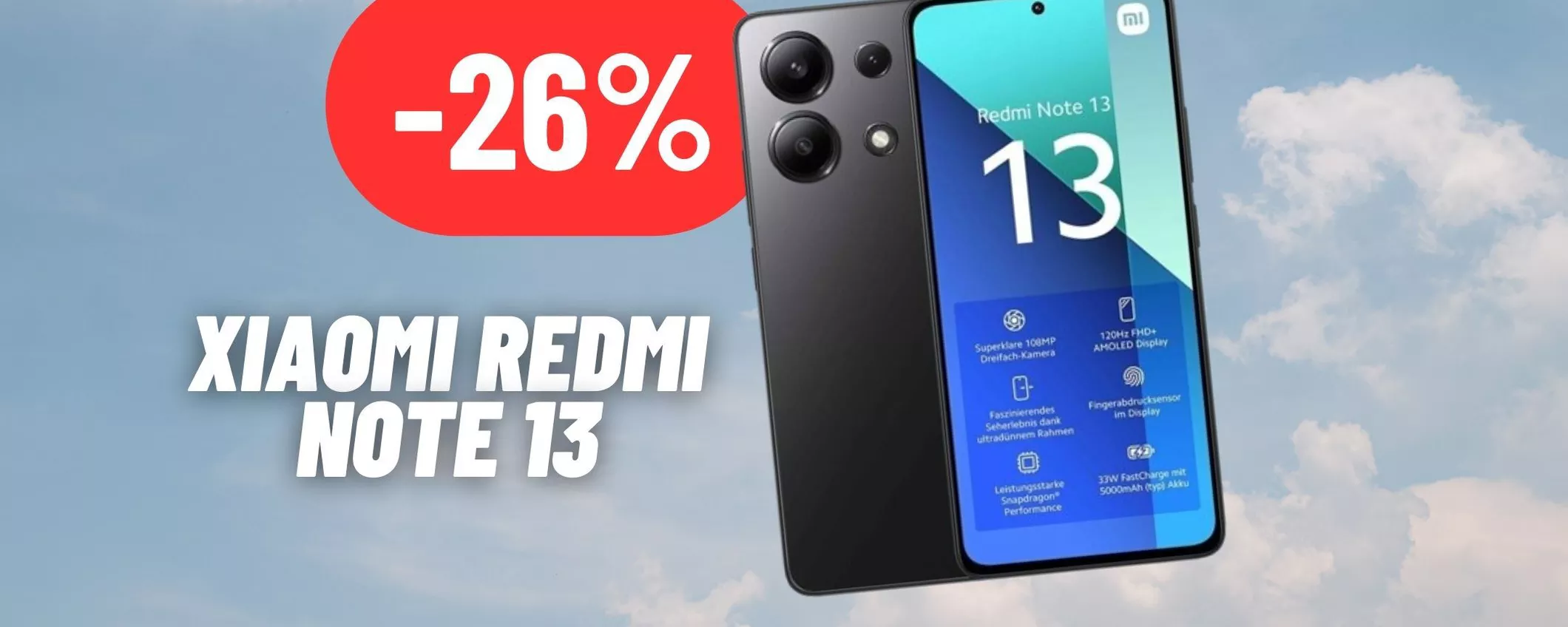 Xiaomi Redmi Note 13: smartphone eccellente a soli 148€, FOLLIA eBay