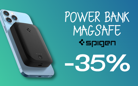 Power Bank MagSafe per iPhone 12/13/14: con Spigen punti sulla qualità (-35%)