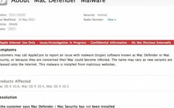 Malware su Mac: Apple chiede di non confermare