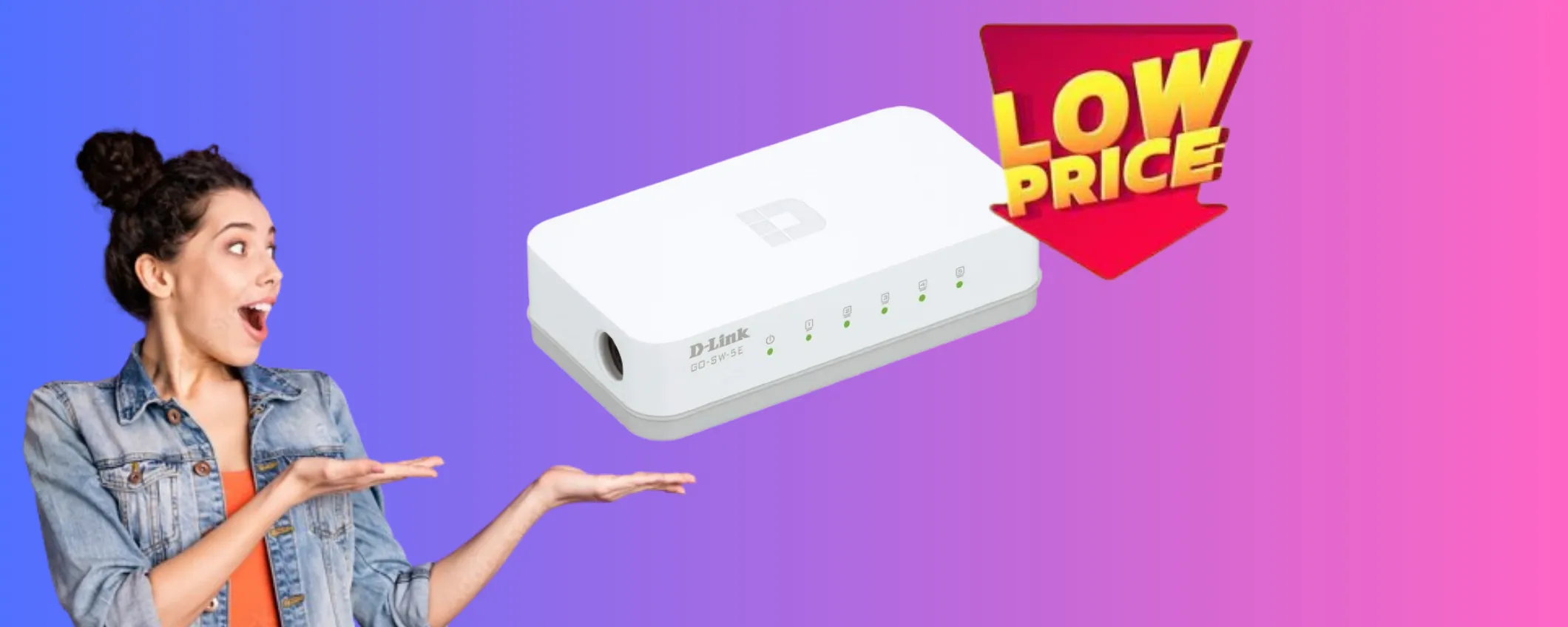 Solo 4€ per lo Switch Desktop D-Link a 8 porte: sconto Black Friday del -44%