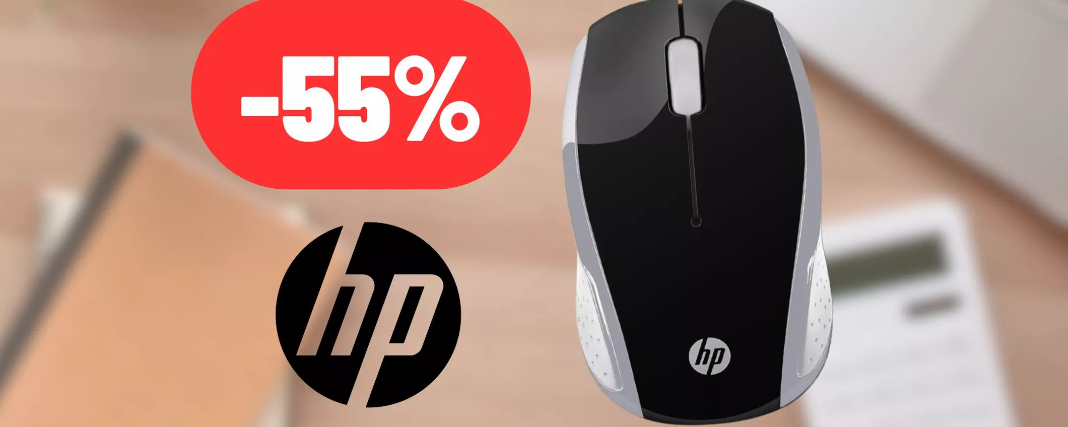 Elegantissimo mouse HP al 55% di sconto: ritorna a lavoro con stile e precisione