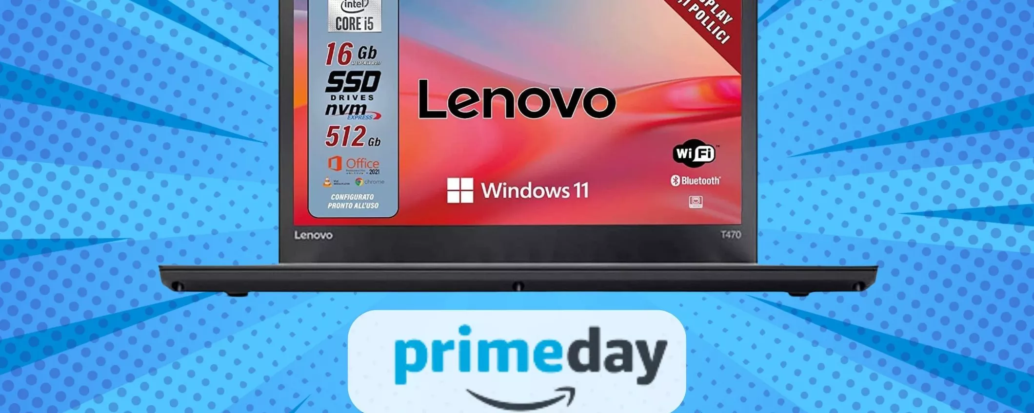 SCONTO PAZZO: Lenovo Notebook i5 -62% per il Prime Day Amazon