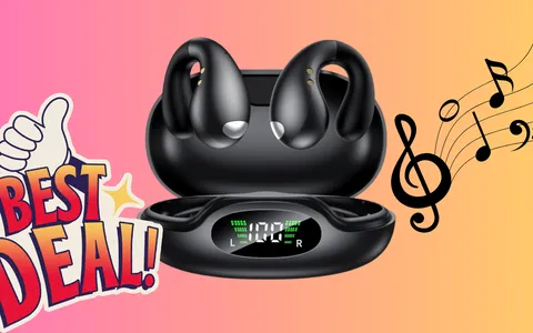 Cuffie Bluetooth con design ad orecchie aperte a quasi metà prezzo (tue a soli 18€)
