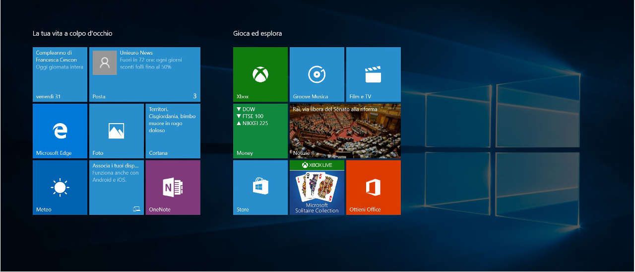 Windows 10, abilitare manualmente il tablet mode - Webnews