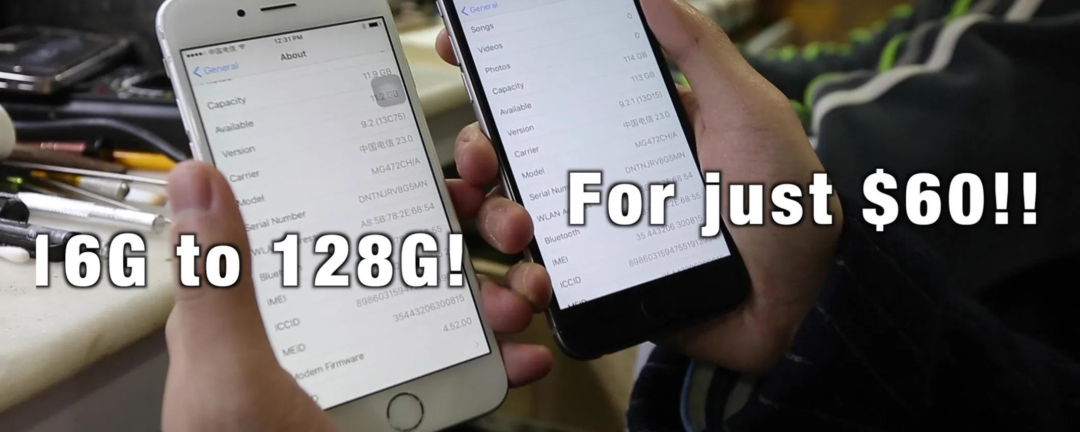 iPhone 6, mezz'ora di lavoro e 55€ per passare da 16GB a 128GB