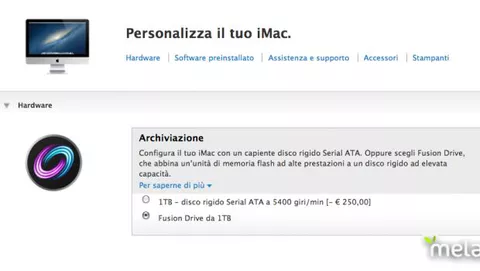 iMac 21'' entry level: è ora disponibile il Fusion Drive come opzione