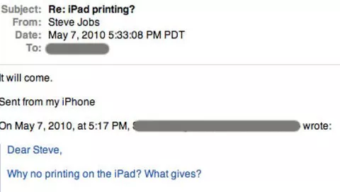 Stampare con iPad: Steve Jobs dice che arriverà