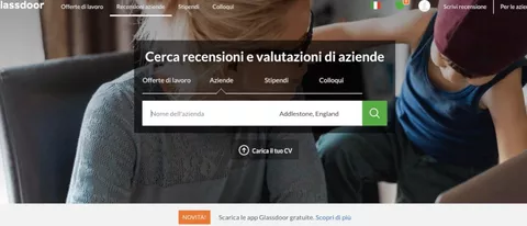 In Italia Glassdoor: piattaforma per il recruiting