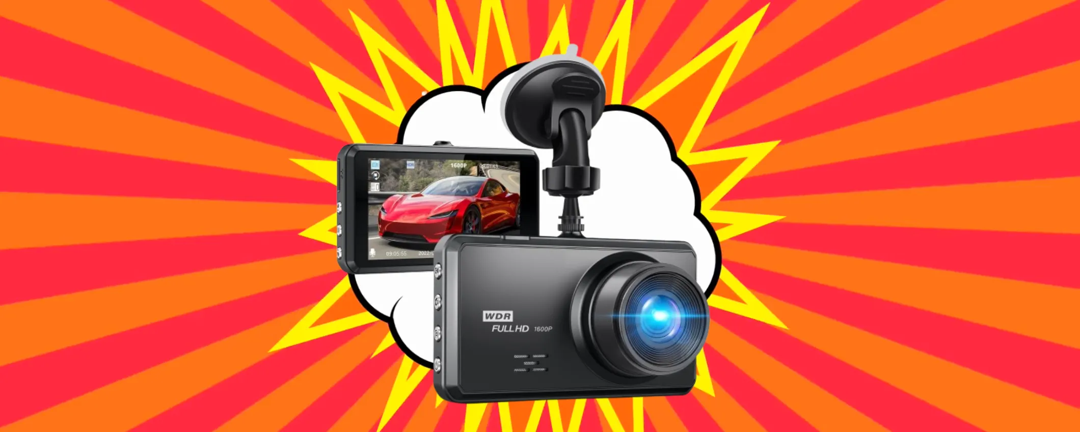 Doppia Dashcam: comprala ad un mini prezzo per viaggiare in sicurezza
