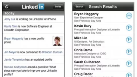 LinkedIn: la propria carriera, su iPhone