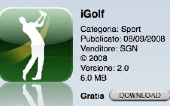 iGolf: mettete alla prova il vostro swing