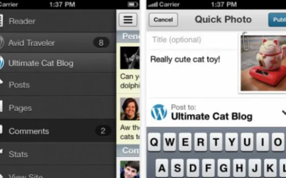 WordPress aggiorna la sua app iOS