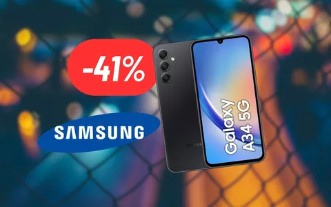 Samsung Galaxy A34 in maxi promo su Amazon: risparmia il 41%
