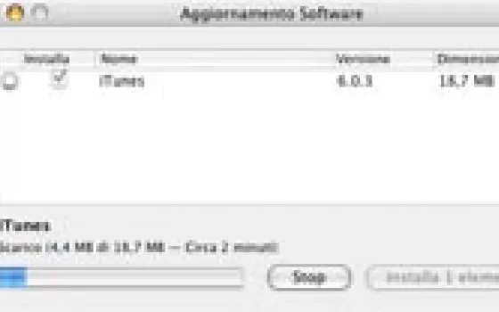 Aggiornamento per iTunes e iLife 06