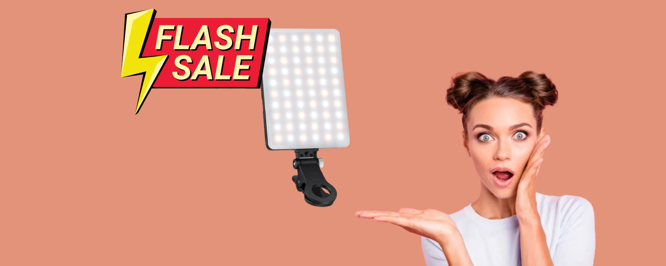 Luce selfie portatile con clip per smartphone a soli 29€: l'occasione è irripetibile