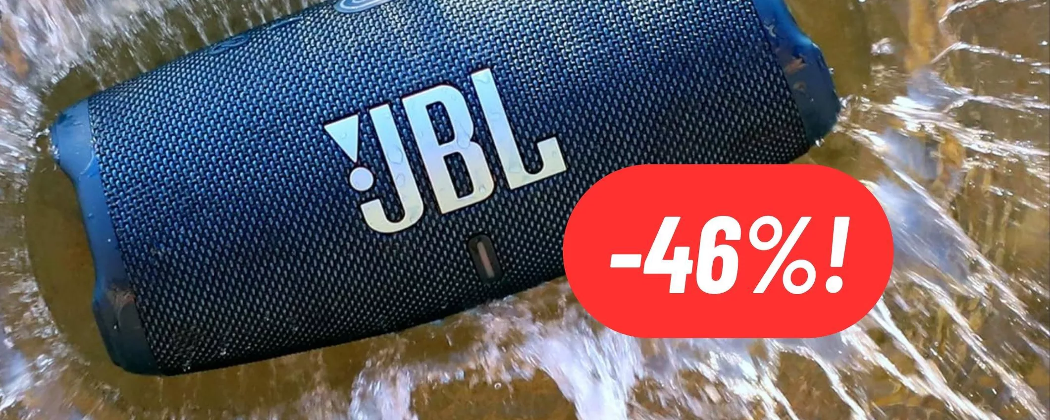 Cassa bluetooth JBL impermeabile al 46% di sconto, che affare